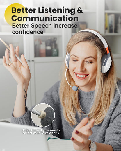 VOXii Auditory Feedback Wireless Headphones PRO, Brain Training Toolkit, New Function: Voice Feedback and Recording, Enhanced Speech, Language, Memory, Attention, Help with Autism ADHD Pro