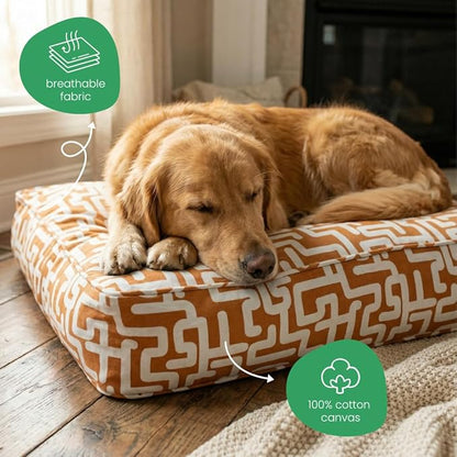 Molly Mutt Hypnotize Dog Bed Duvet Cover, GOTS-Certified 100% Organic Cotton Canvas Cover for Dog, Puppy, or Cat Bed, Durable, Washable, and Free of Harmful Chemicals, Huge, 36"x45"x5"
