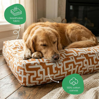 Molly Mutt Hypnotize Dog Bed Duvet Cover, GOTS-Certified 100% Organic Cotton Canvas Cover for Dog, Puppy, or Cat Bed, Durable, Washable, and Free of Harmful Chemicals, Medium/Large, 27"x36"x5"