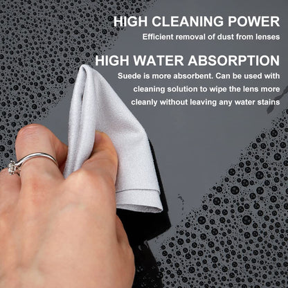 iGeyzoe 100 PCS Glasses Clean Cloth Suede, Lens Clean Cloth for Lenses, Glasses, Screens, Cameras, iPad, iPhone, Eyeglasses (6"x7", 100PCS/Grey)