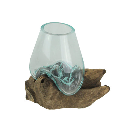 Chesapeake Bay Medium Glass Bowl On Driftwood