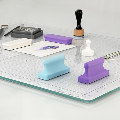 Glassboard Studio Mega Magnets - Neodymium - Heavy Duty, Colorful, Ergonomic, Ideal for Crafting, Quilting, and as Magnetic Knife Holders (12, Steel Gray Bar)