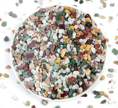 YISZM 5LB Succulent and Cactus Gravel Pebbles, 1/5 Inch Natural Decorative Polished Stones, River Rocks for Vases Gardening Indoor and Outdoor Decorative Rocks, Colorful