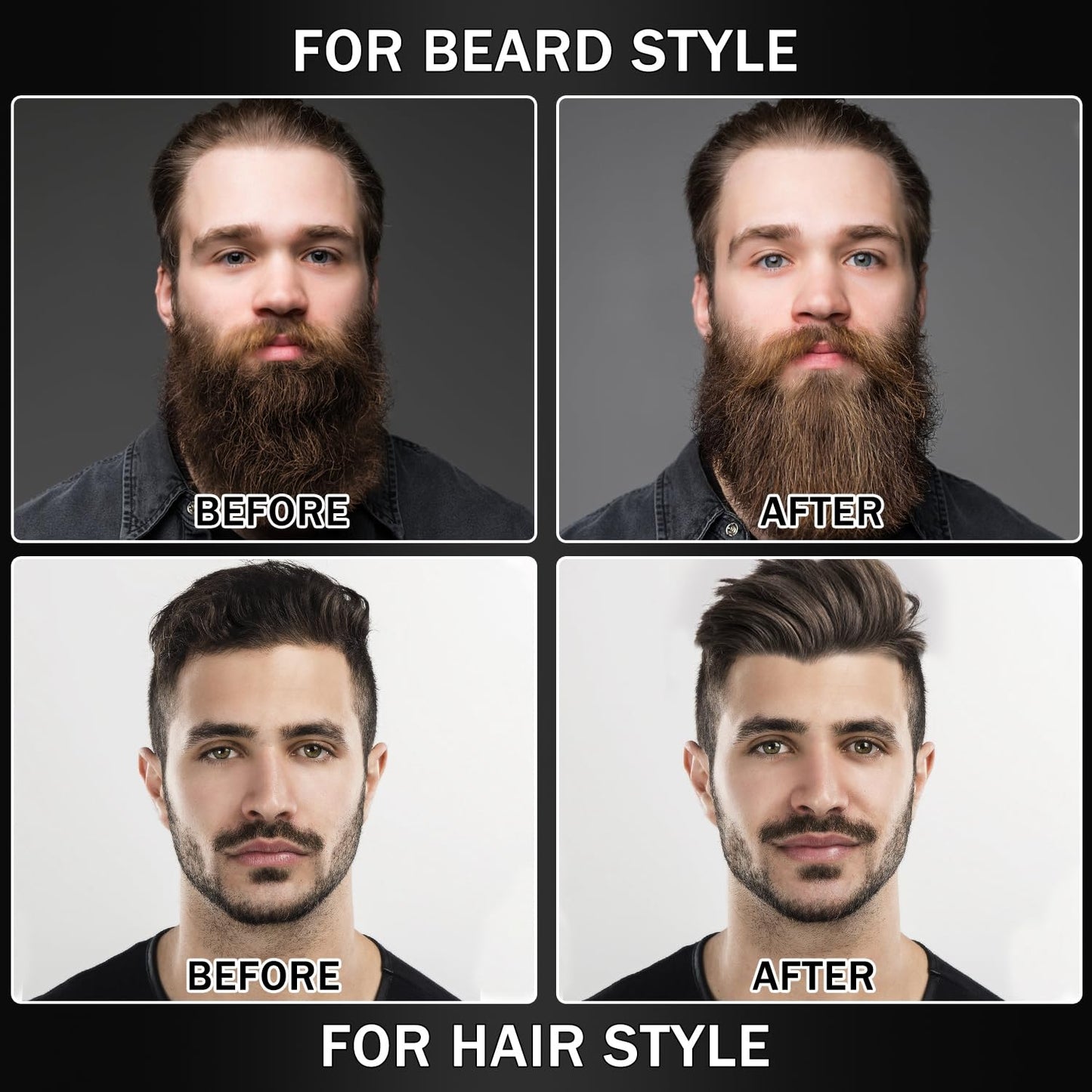 Beard Straightener w/Beard Oil & Balm & Guide E-Book,Upgraded 3 in 1 Hair Straightener Brush Beard Straightening Comb,Unique Stocking Stuffers Gifts for Men Him Dad Husband Birthday Christmas Gifts