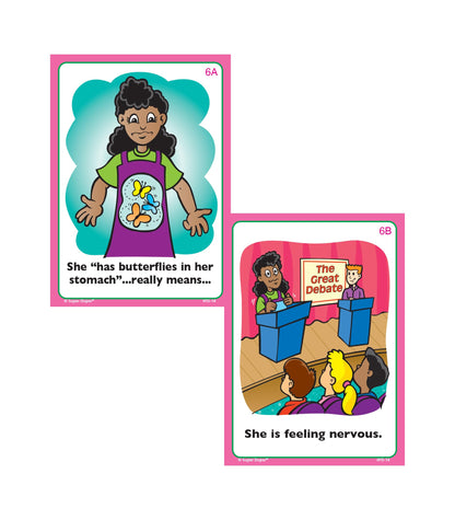Super Duper Publications | Idioms Fun Deck | Figurative Language Skills Flash Cards | Educational Learning Materials for Children