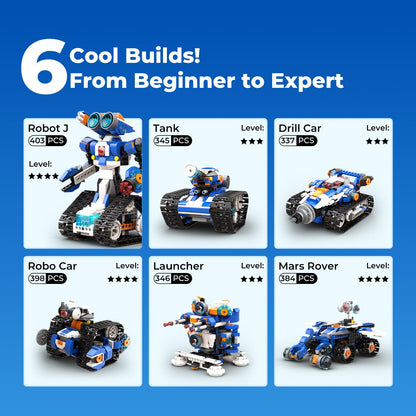 Apitor STEM Robot Toy 6-in-1 Robot Building Kit for Boys Age 8-12, APP Remote Control STEM Coding Toys, Educational Robotics Gifts for Boys Girls Kids Ages 7 8 9 10 11 12 (480 Pieces)