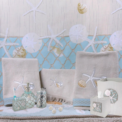 Avanti Linens - Soap Dish, Resin Countertop Soap Holder, Beach Inspired Bathroom Accessories (Seaglass Collection)