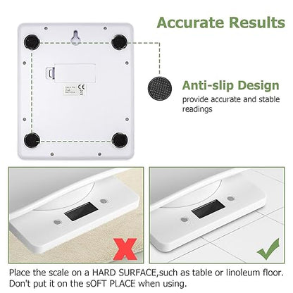 Digital Small Animals Scales for Weighing with Tape Measure, Puppy Whelping Scale Weigh Your Kitten, Rabbit with High Precision, Inclue 15 Color Newborn Puppy Collars and 6 Record Keeping Charts