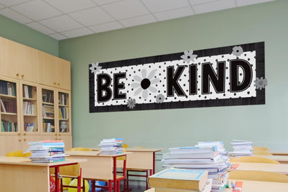 Teacher Created Resources Black and White Floral Be Kind Bulletin Board (TCR6801)