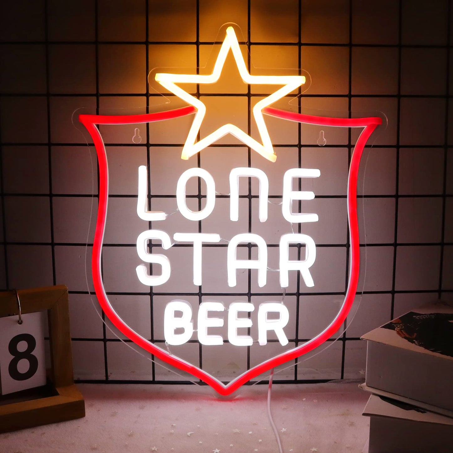 JFLLamp Crs LIGHT Neon Signs for Wall Decor Neon Lights for Bedroom Led Signs Suitable for Man Cave Bar Pub Restaurant Christmas Birthday Party Gift Led Art Wall Decorative Crs Light Bar Sign, 5V Usb Power, 17*11 Inch(Azure+red+white）