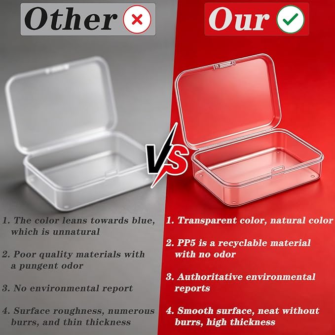 Clear Plastic Playing Card Boxes Snaps Closed Poker Gaming Playing Card Deck Cases Holder Plastic Storage Box Clear Trading Card Box Card Storage Organizer for Bank Business Card (10Pcs)