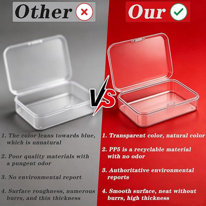 Clear Plastic Playing Card Boxes Snaps Closed Poker Gaming Playing Card Deck Cases Holder Plastic Storage Box Clear Trading Card Box Card Storage Organizer for Bank Business Card (6Pcs)