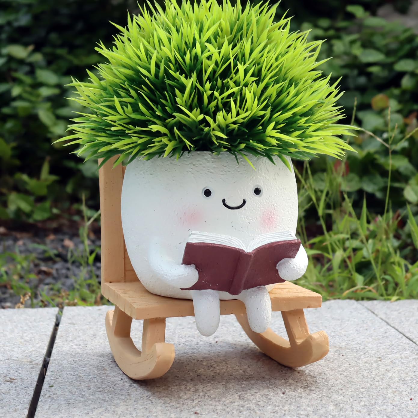Dolkgy Funny Head Planters Face Pots, Adorable Human Face Flower Planter for Indoor Outdoor Plants, Unique Plant Holder Succulent Cactus Pots