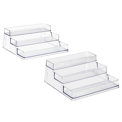 Sorbus Premium 3-Tier Spice Rack Organizer - Acrylic Spice Organization for Cabinet, Multipurpose Shelf - Durable Spice Organizer for Kitchen, Pantry, Room, Office & Countertop - 2 Pack