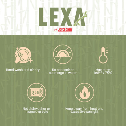 LEXA 12" Handmade Copper Bamboo Wooden Fruit Bowl for Kitchen Counter - 130 oz Lightweight Large Bamboo Wood Salad Bowl