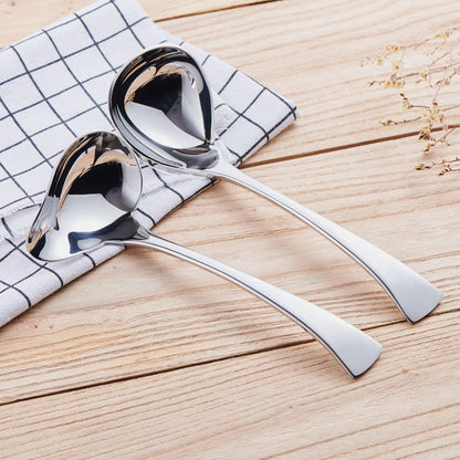 Yarlung Set of 2 Gravy Spoon Small Ladle 7 Inch Sauce Drizzle Spoon with Spout, 18/10 Stainless Steel Mini Soup Ladle Kitchen Utensils Table Serving