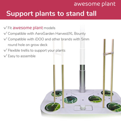 Awesome Plant Trellis System (20 PCS) Plant Support Stakes Kit, 7.87 Inches Plant Stakes for Indoor Hydroponic Growing System, Compatible with Aerogarden Harvest XL Bounty and iDOO Indoor Garden