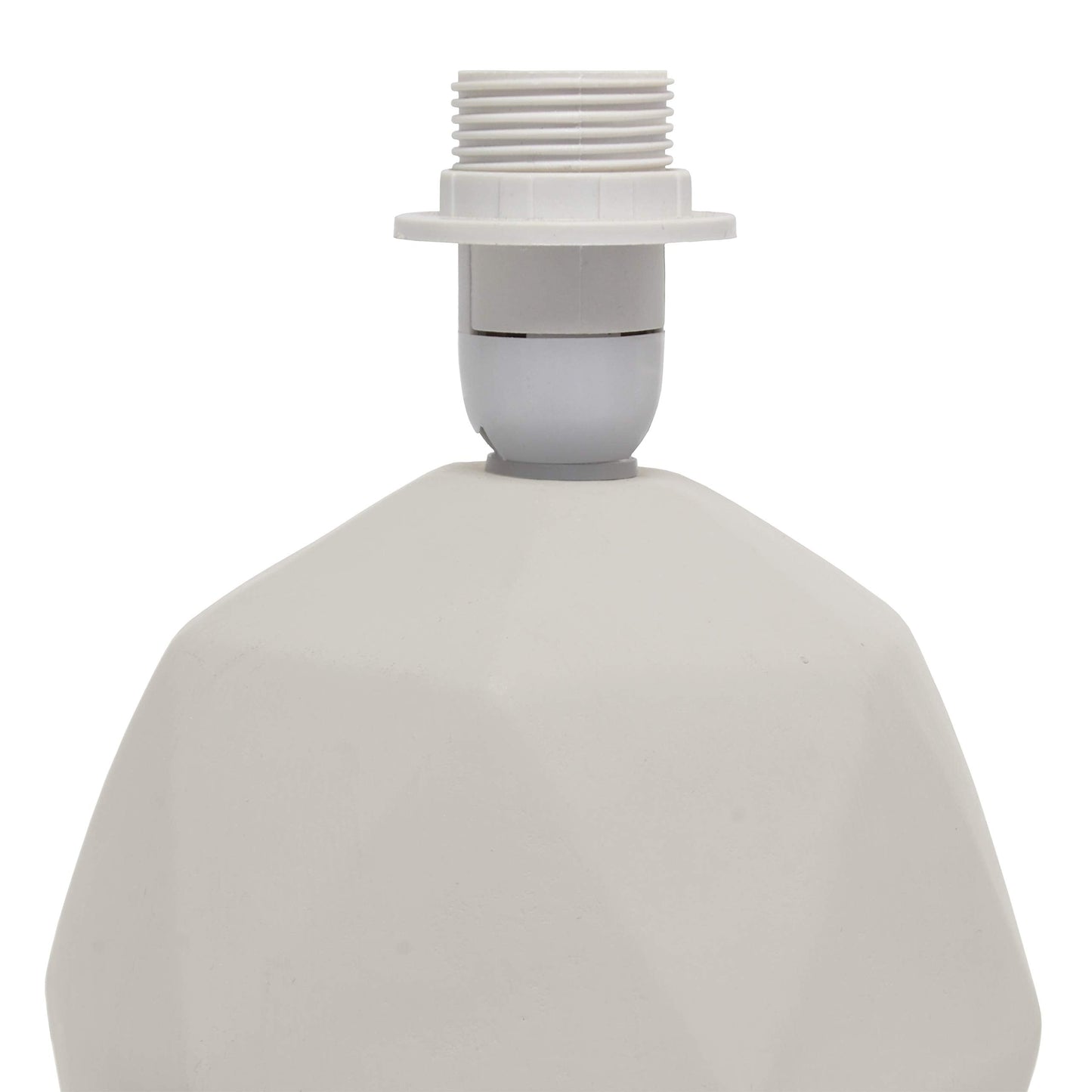 Simple Designs LT2060-WHT Geometric Concrete Table Lamp, White