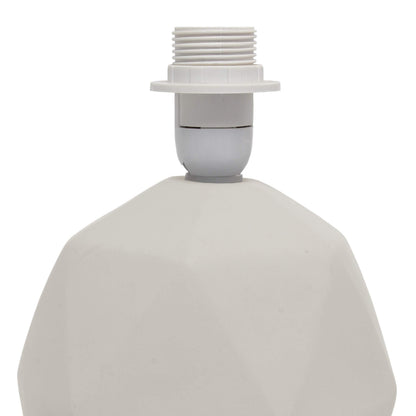 Simple Designs LT2060-WHT Geometric Concrete Table Lamp, White