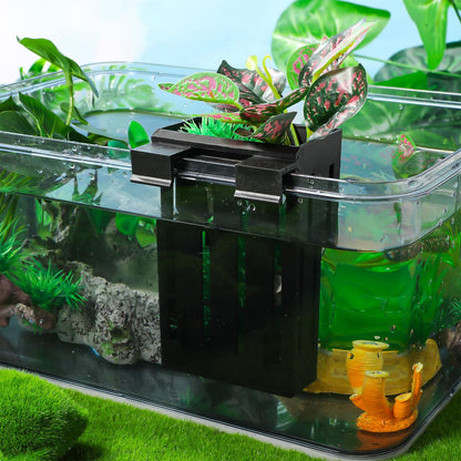 Ipetboom Hanging Aquarium Plant Holder 4-Pack Plastic Aquatic Planters 4.92X3.14X2.16In with Multiple Drainage Holes for Fish Tank Decoration and Aquatic Plant Growth