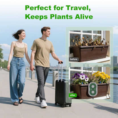 Automatic Plant Waterer Indoor Self Watering System for Pot Plant,Battery Powered Outdoor IPX5 Waterproof Auto Drip Irrigation Kit Beginner-Friendly Water 15 Plants