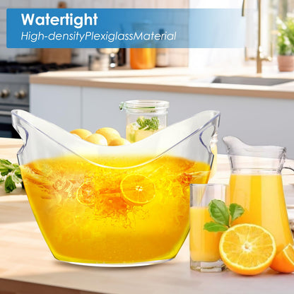 Ice Bucket Wine Bucket，Clear Acrylic 4 Liter Plastic Tub for Drinks and Parties, Food Grade, Perfect for Wine, Champagne or Beer Bottles