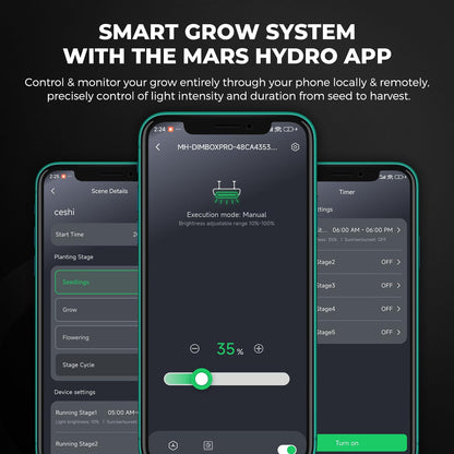 MARS HYDRO 4x4 Smart Grow Tent Kit Complete System,480W FC-E4800 APP WiFi Control Light 2646pcs LED,1680D High Reflective Mylar,with 6inch 32dB,402CFM Quiet and Energy-Efficient Ventilation System