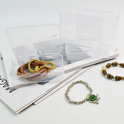 Blank Card Case, 4 Pack Clear Plastic Card Deck Box , Unbreakable, Highly Transparent , Snap-Button Design for Easy Access , Compact Playing Card Storage Box for Trading Cards, Business Cards & More
