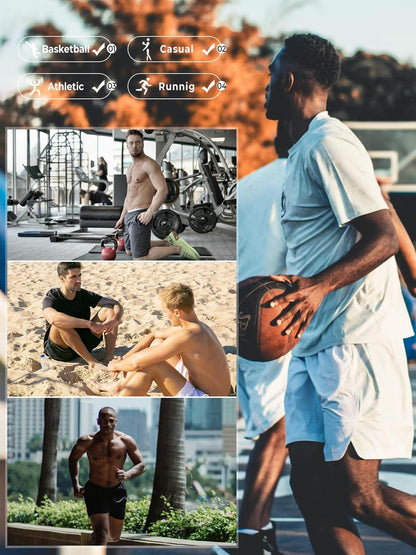 NORTHYARD Men's Athletic Running Shorts Gym Workout 7"/9"/5" Quick Dry Lightweight Sports Basketball Tennis 3 Zipper Pockets DARKBLUE 2XL