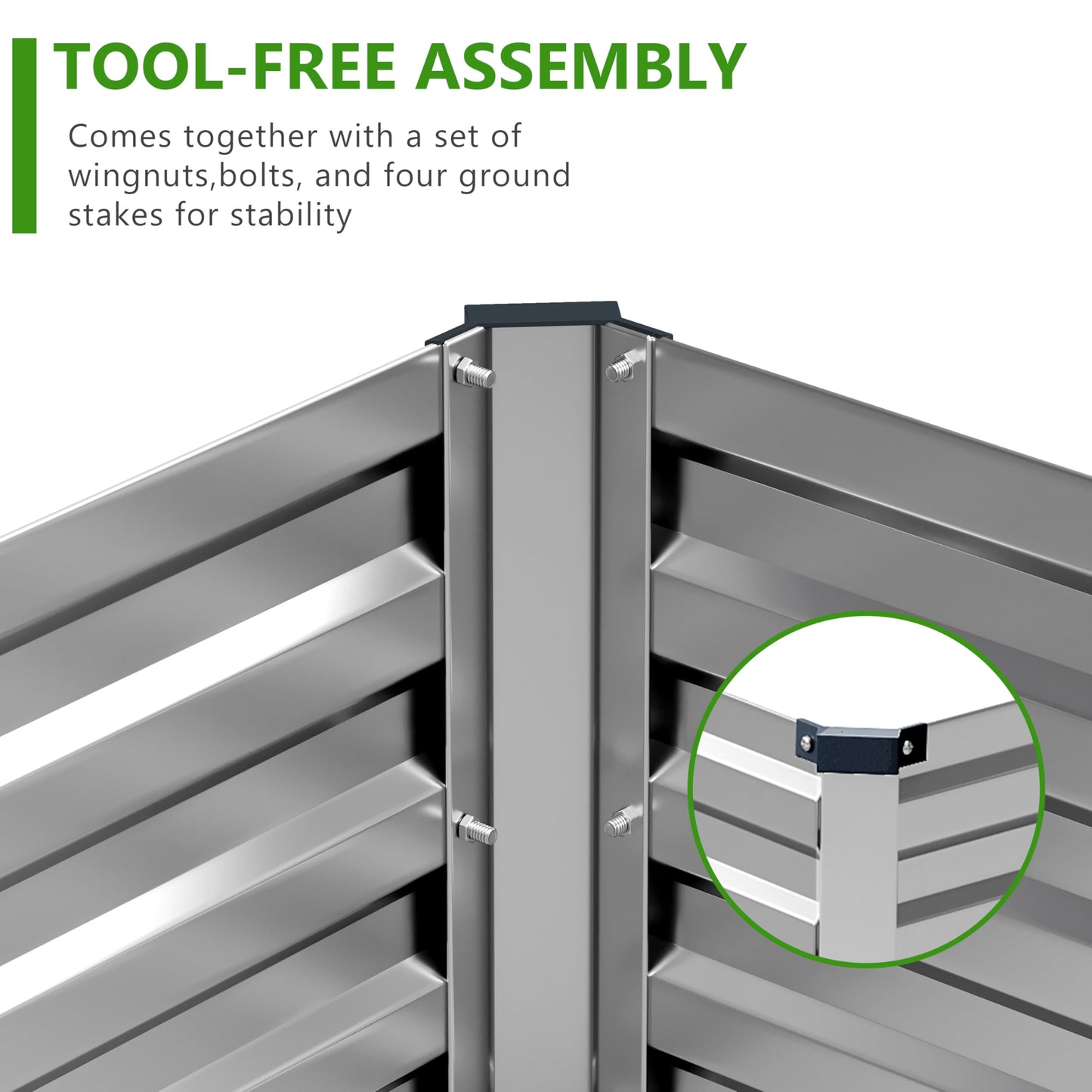 Easllre 2PCS 9x3x1ft Galvanized Raised Garden Bed,Outdoor Planter Box Metal Patio Kit Planting Bed for Vegetables Flowers Herb,Silver