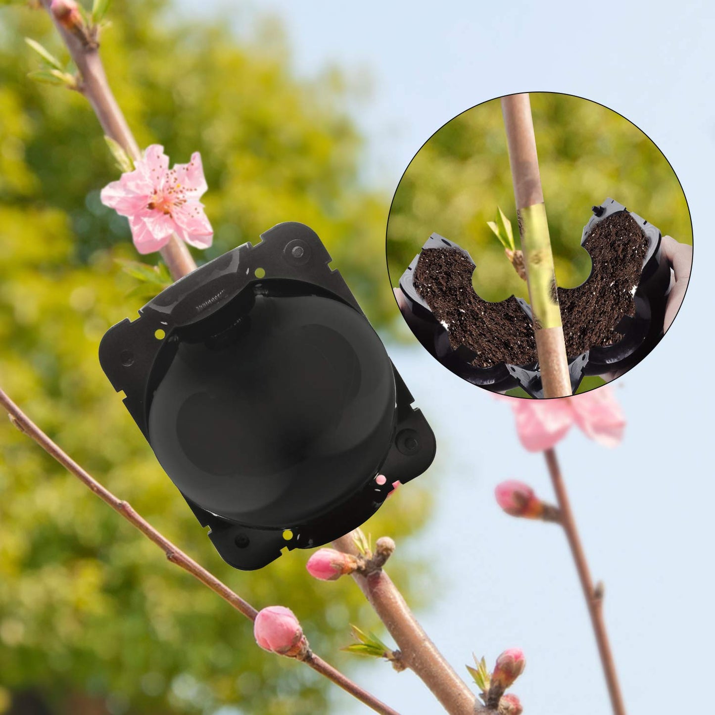 FCENDS 36 PCS Plant Root Growing Boxes Grafting Device, Reusable Plant Rooting Device Ball, Air Layering Propagation Kit, High Pressure Propagation Ball Rooter Boxes for Garden