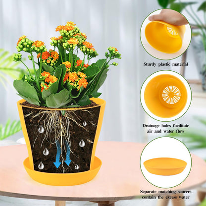 Bluckincle 100 Pcs 4 Inch Plant Nursery Pots and 8 Pack 5.5 Inch Plant Pots Indoor Outdoor