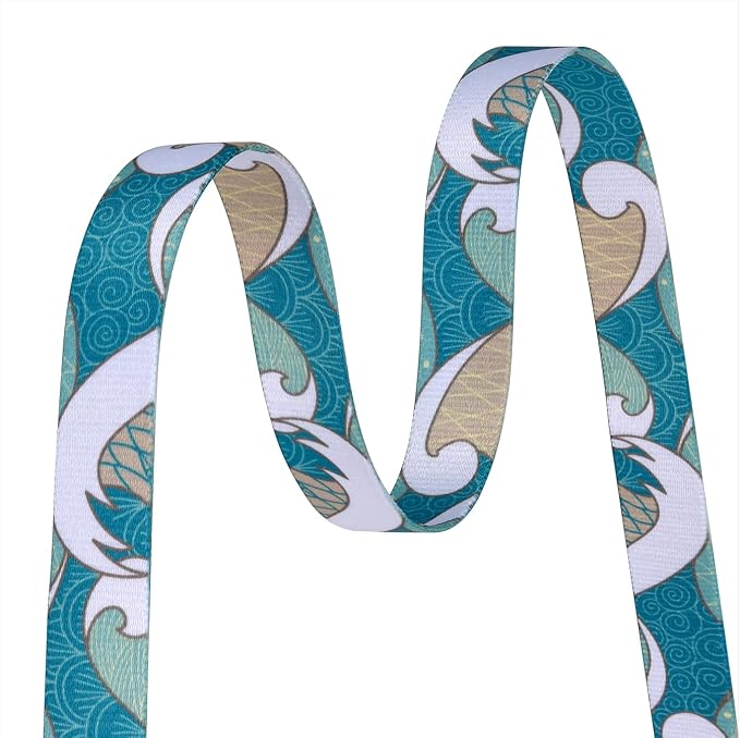 MarukoPet Dog Collar, Adjustable for Small Medium Large Dogs Puppy, Cute Design with Bohemia Floral Tribal Geometric Patterns Boys Girls Dog Collar(Sea Wave-L)