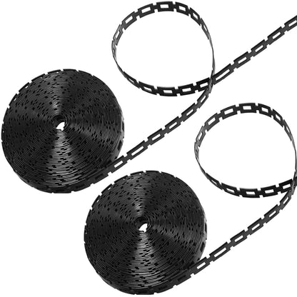 codree 2 Pcs 50Ft Plastic Chain Lock Tree Tie, 1/2 Inch Wide Adjustable Tree Support Straps for Staking, Flexible Cable Plant Trees Ties for Leaning Tree Garden Accessories