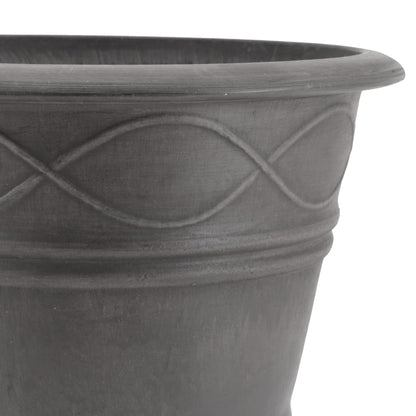 PSW Pot Collection Western Weave Planter Pot for Indoor and Outdoor Plants and Gardens, 14.5-inch, Chocolate