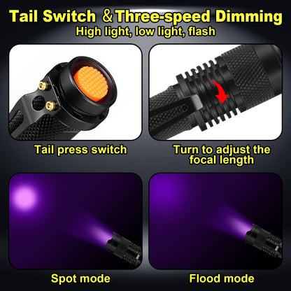 Tellegloww AC Leak Detector Tool Kit with UV Light & Oil Dye Detection, Model QMF-Tellegloww-1247