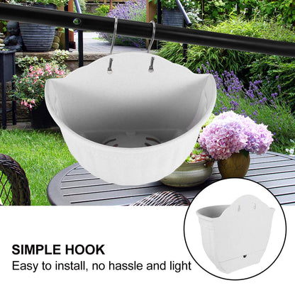 Vaguelly -Mounted Flower Pot Imitation Leather Design for Use Space-Saving Hanging Planter with Tray for Artistic Plant Storage