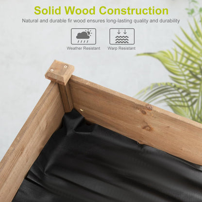 Gowoodhut Raised Garden Bed with Legs Outdoor, Elevated Garden Box with Legs, Large Storage Shelf for Vegetable, Flower, Herb, Easy to Assemble，81x23x31 in