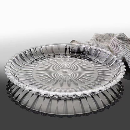 Rxcvkmw Glass Fruit Bowl or Decorative Bowl, used for Kitchen counter or living room center table decoration, Centerpiece Bowl,Glass tray (14.1in)