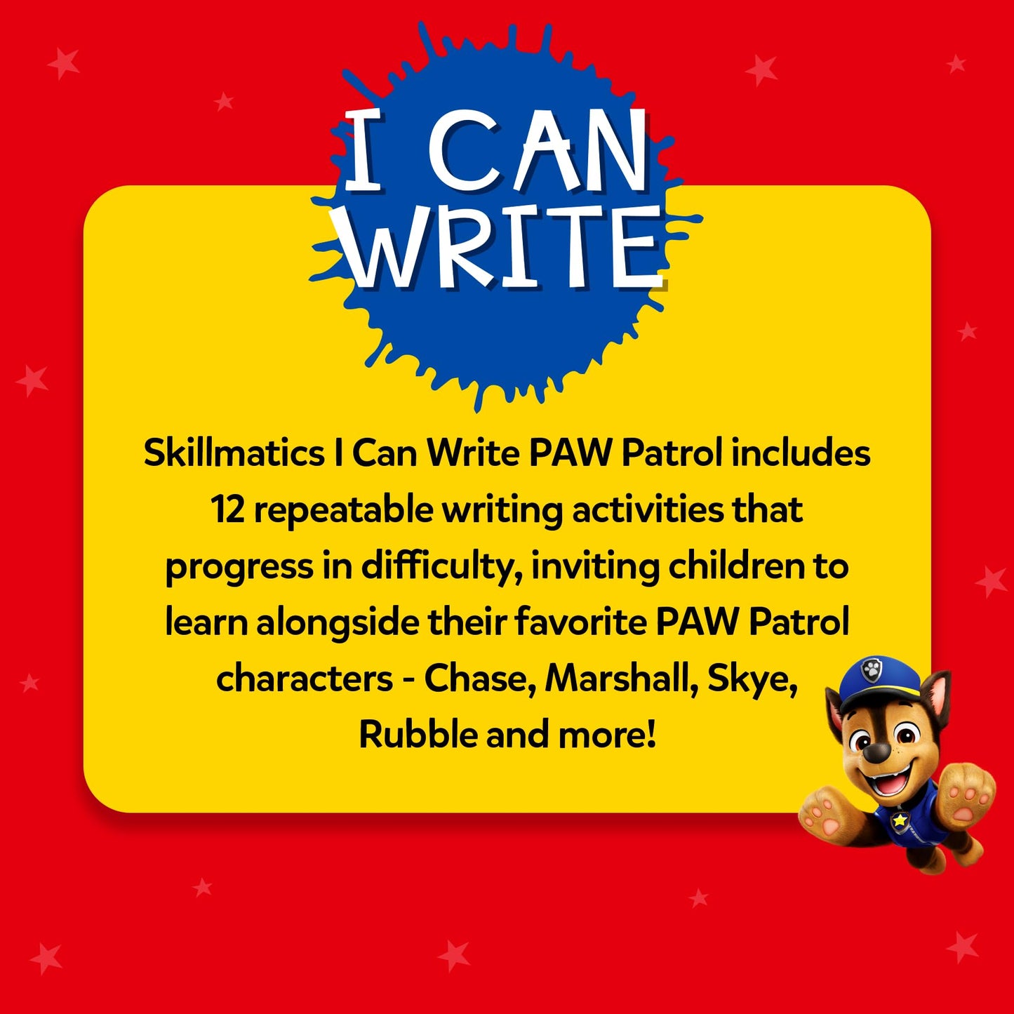 Skillmatics I Can Write PAW Patrol - Reusable Preschool Learning Activities, Educational Toy and Game, Back to School Supplies, Gifts for Students, Kids, Toddlers Ages 3, 4, 5, 6