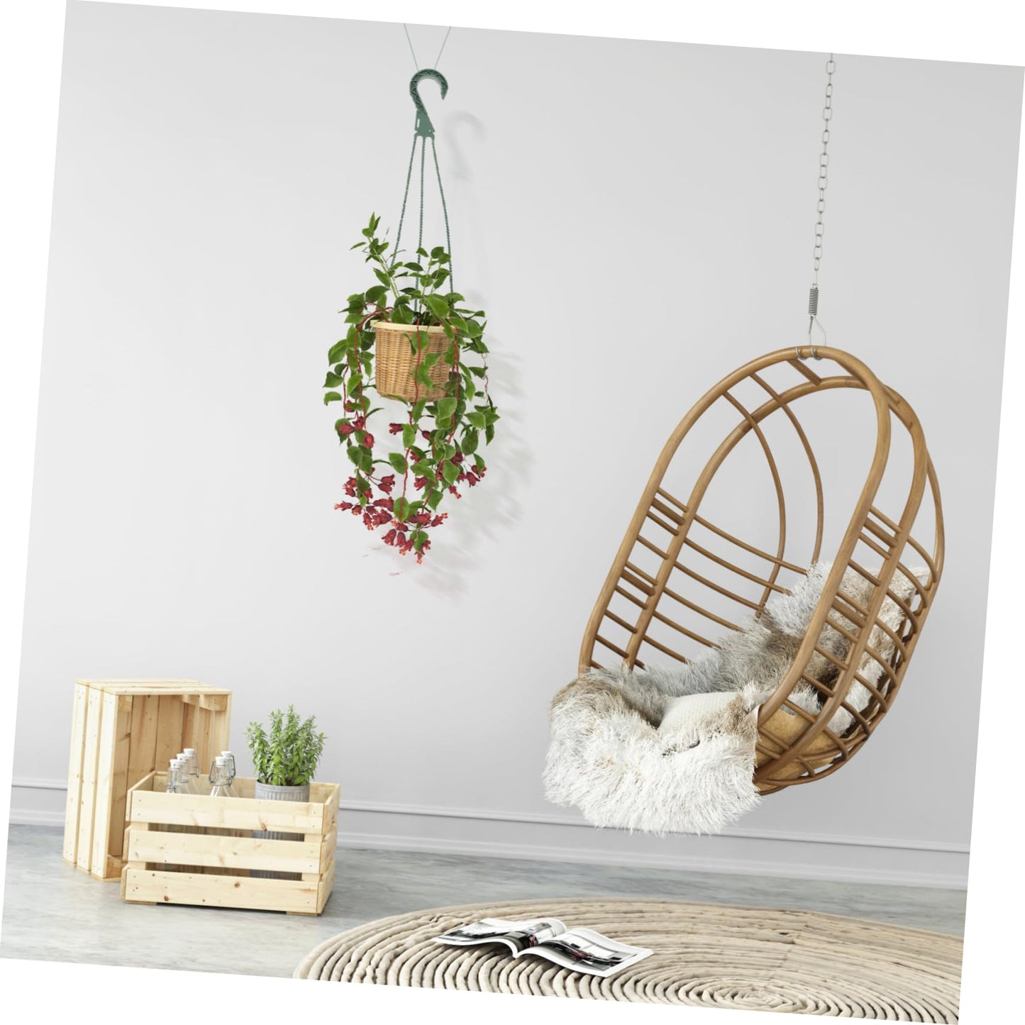 Mikikit 5pcs Hanging Flower Pot Hooks Lightweight Planter Hanger for Garden Home Use for Shelves Balconies and Terraces Versatile Plant Holder for Indoor and Outdoor Decor