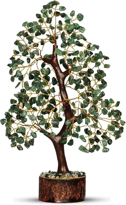 YATSKIA Green Aventurine Gemstone Tree, Crystal Tree of Life Decor, Congratulations Gifts for Women, Crystal Decor Gifts