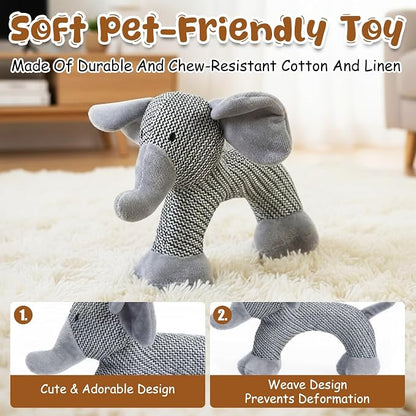 Pet Lori Linen SafariCompanions,Linen Safari Squeaky Dog Chew Toy,Robust Indestructible Dog Stuffed Toy for Small Medium Dogs,with Squeaker-Dog