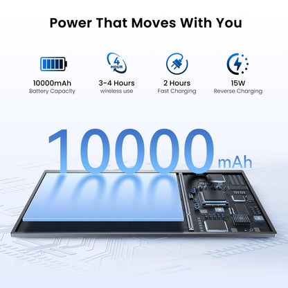 UPERFECT Wireless Portable Monitor with Battery 10000mAh, 18.5" 1080P FHD 100Hz 145% sRGB QLED Gaming Monitor with Stand, Bag & VESA, Large Second Screen for Laptop, Computer, Phone, Game Consoles