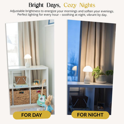 HARMONTE Mushroom Table Lamp - Stylish and Durable Night Light, Modern Nightstand Table Lamp with 10 Adjustable Light Temperatures, Bedside Lamp for Unique, Aesthetic Home Decor