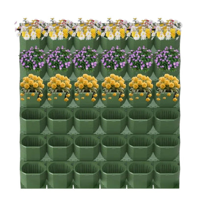 CENCESON 36 Pockets Living Wall Planter Indoor, Self Watering Wall Hanging Planters for Outdoor Plants Stackable, Cascading Vertical Planter Garden (wall Planter 36)