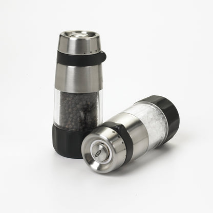 OXO Salt and Pepper Grinder Set, Stainless Steel