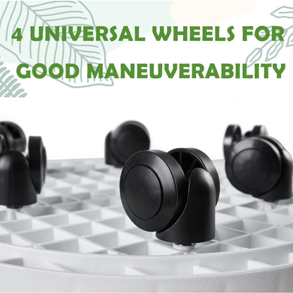 2 Pack of 12.6 Inch Planter Caddies Rolling Saucer Caddy with Wheels, Heavy Duty Wheeled Stand for Potted Plant, Round Coaster Roller Base Tray with Casters, Flower Pot Dolly Holder for Indoor Outdoor