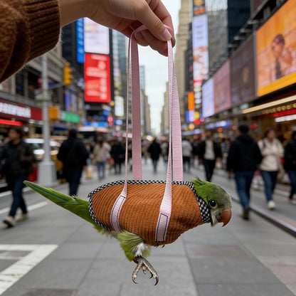 DRESSO Portable Bird Carrier Bag, Escape Resistant Parrot Carrier Bag Harness for Small Medium Parrots, Cockatiel,Green-cheeked Conure, Random Color