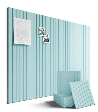 Large Felt Bulletin Board 48" x 36" Cork Board Alternative-12 Pack with 70 Safe Removable Adhesive Tabs, Cork Boards for Walls Felt Board for Home Office Classroom Pin Board-Teal Blue